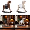 Rocking Horse Ornament Horse Figurine Desktop Animal Statue Decoration for Centerpiece TV Stand Multifunctional Portable Fashion