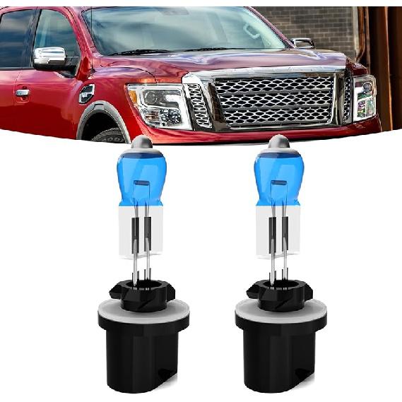 Halogen Headlights Fit For Nissan Titan 2004-2015 Headlight Bulbs,9005/HB3/H10 High Beam+ 9006/HB4 Low Beam+ 880/881/H27 Fog Light Combo,Plug And