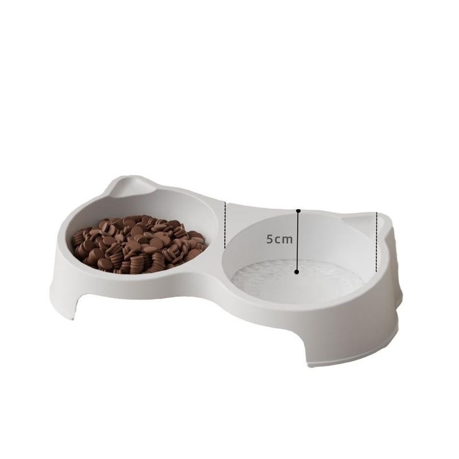 Pet Cat Food and Water Bowl Set Elevated Anti-Splash Pet Feeding Bowl for Cats and Dogs