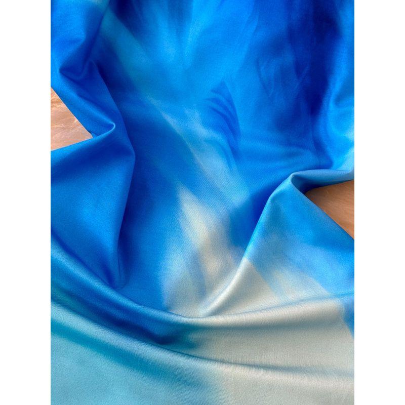 American New Arrival Fashion Abstract Printing Slip Dress Sexy Elegance Tube Top Cinched Waist Slim Looking Vacation Dress Tide