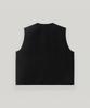 Ubeige Cotton Tweed Button Vest (Black)