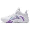 Airspace 4 Fabric Slip Resistant Abrasion Resistant Low Top Basketball Shoes Men's White Purple 912531608SF-2