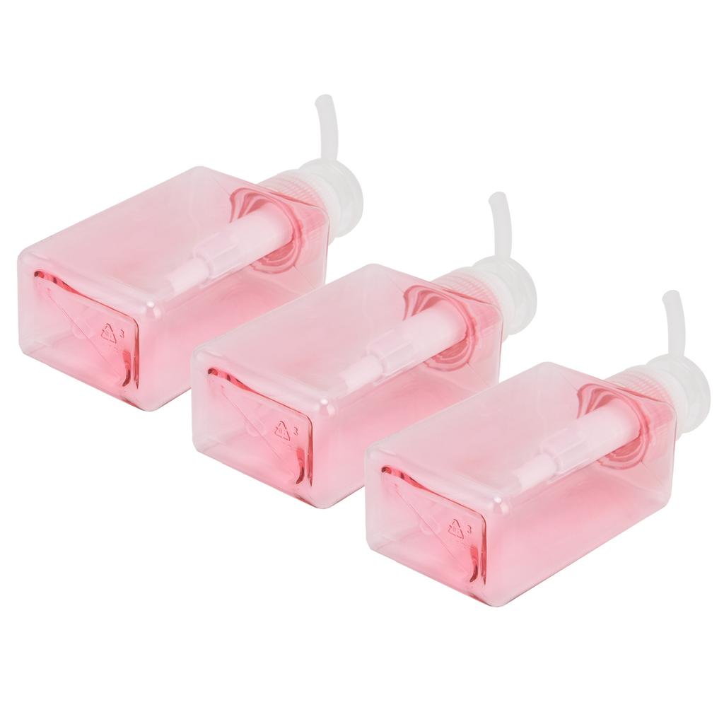3PCS 100ml Refillable Plastic Empty Pump Bottle Lotion Soap Dispenser Liquid Container for Shampoo
