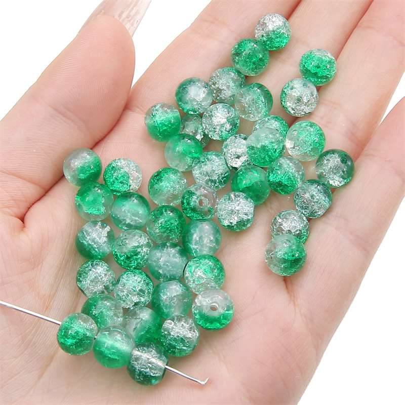 8-14mm Whtie and Random Mixed Crackle Acrylic Beads Spacer Ball Beads for DIY Bracelet Fashion