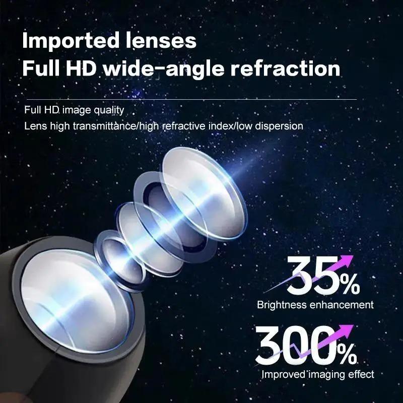 LED-Galaxie-Projektionslicht mit 1 Lampe & 3/6/10 austauschbaren Bildern Sternenhimmel Nachtlicht für Schlafzimmer Zuhause Romantische Atmosphäre Dekoration