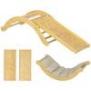 Kids' Climbing Set, 4-in-1 Design with Arch Bridge, Rocking See-Saw, Cushion, Slide Ramp, for Indoor Use, Wood