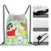 Custom Crayons Shins Chans Drawstring Backpack Bags Men Women Lightweight Cartoon Gym Sports Sackpack Sacks for Training