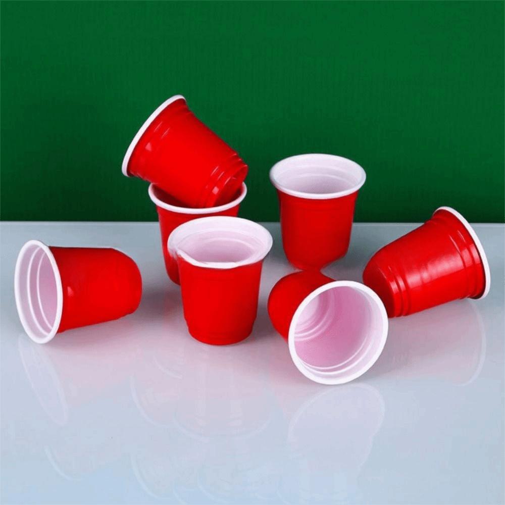 50PCS Red Disposable Cup 59ml/2oz Disposable Tableware High Quality Mini Wine Cup  Party