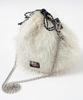 WEGO Custom Dickies Fringe Drawstring Shoulder Bag, Off-White