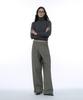 PARTIMENTO WOMEN Pwc Embroidered High-Neck Knit Top_Charcoal Melange