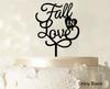 "Fall In Love Wedding Cake Topper Personalized Glitter Cake Topper Cake Decoration Option Available 6"-7" Inches Wide