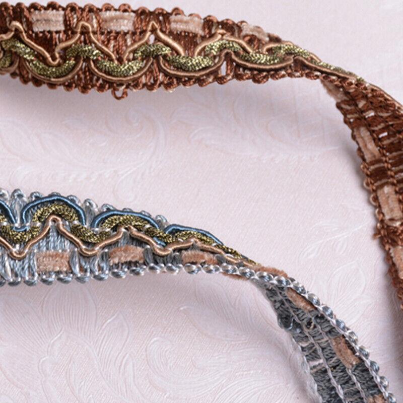 14M Lace Trim Ribbon Bordered Curtain Accessories for Sofa Pillow Fringe Diy Craft Dress Stage Garment Decor