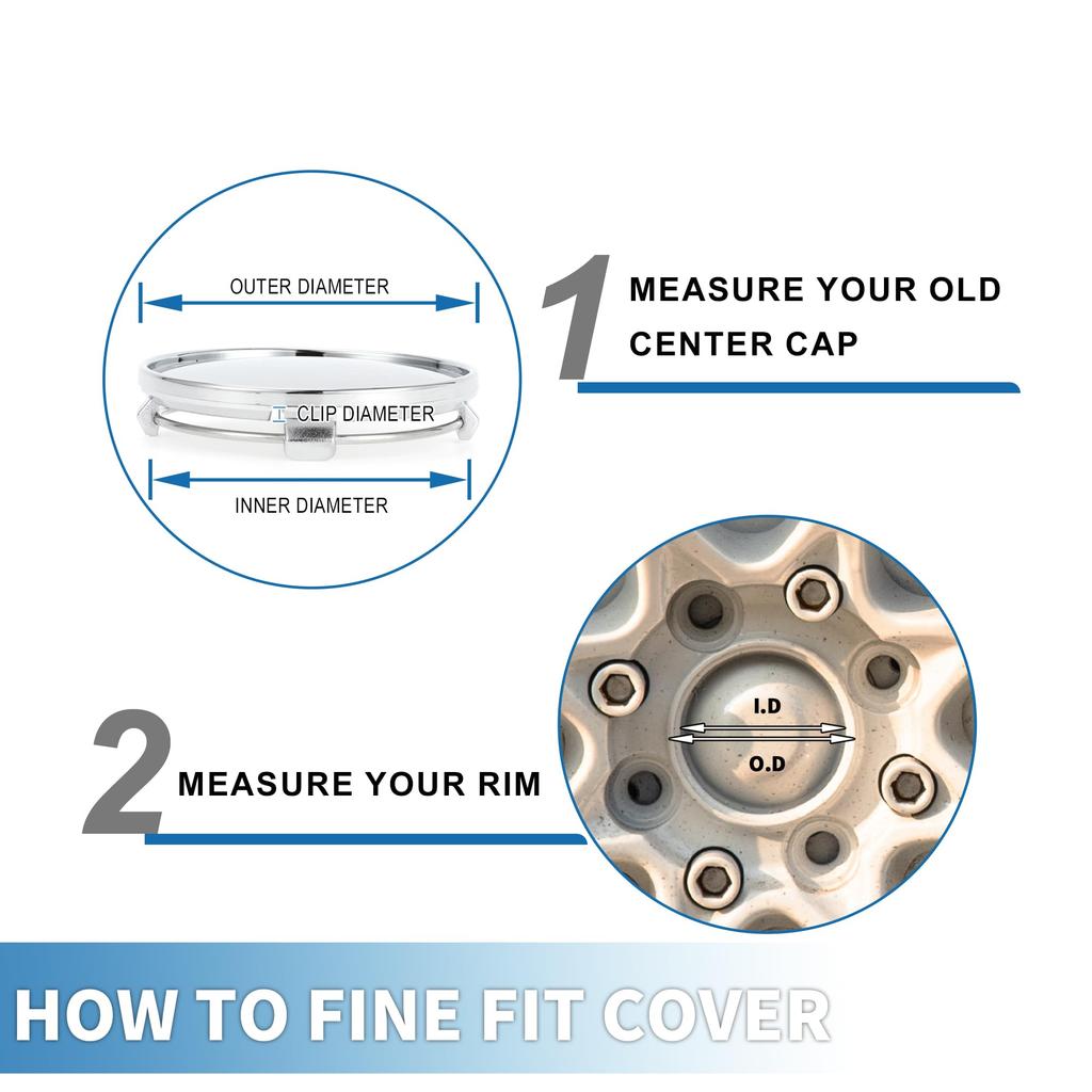A ABSOPRO Universal Wheel Center Hub Cap Durable 61mm 2.40" Outside Diameter Vehicle Hub