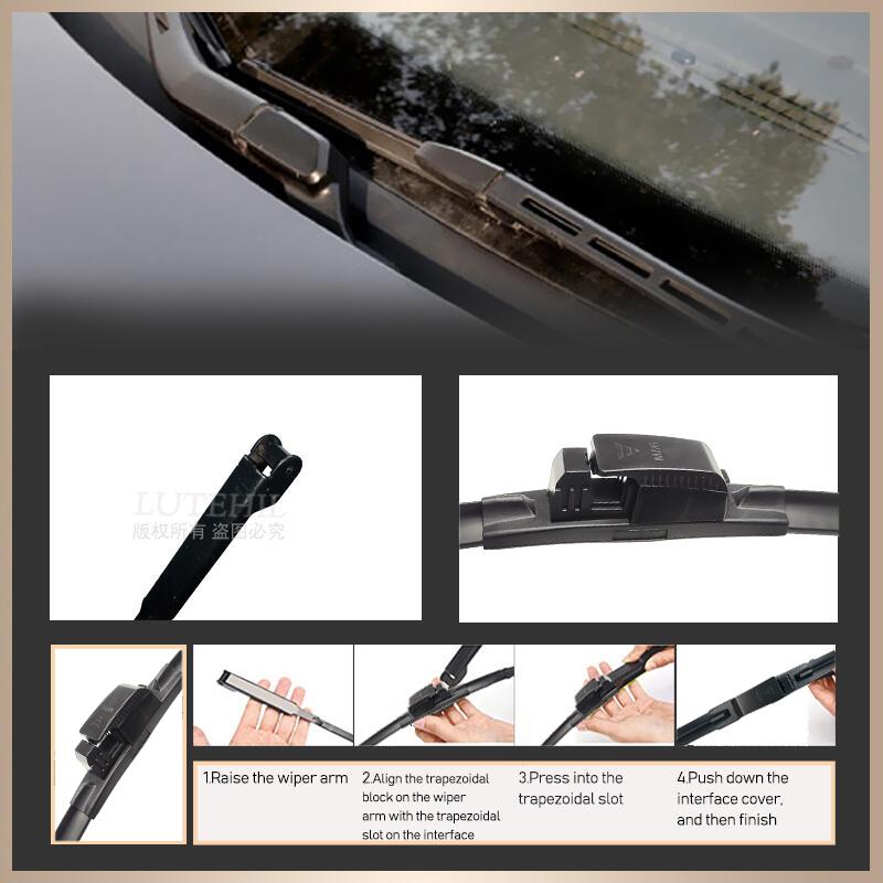 

For Mercedes-Benz C W203 2004-2007 2005 2006 Wiper Front Wiper Blades Windshield Windscreen Window Brush 22 +22 2PCS