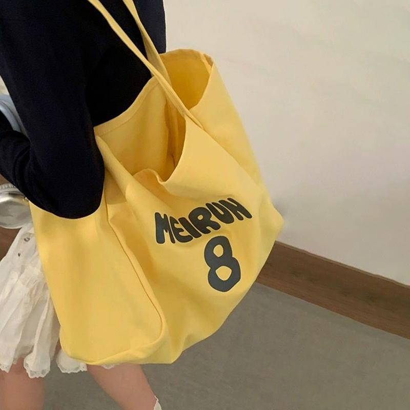 

Canvas Bag Shoulder Bag Versatile Tote Bag Large Capacity Hand Held Cloth Bag жёлтый