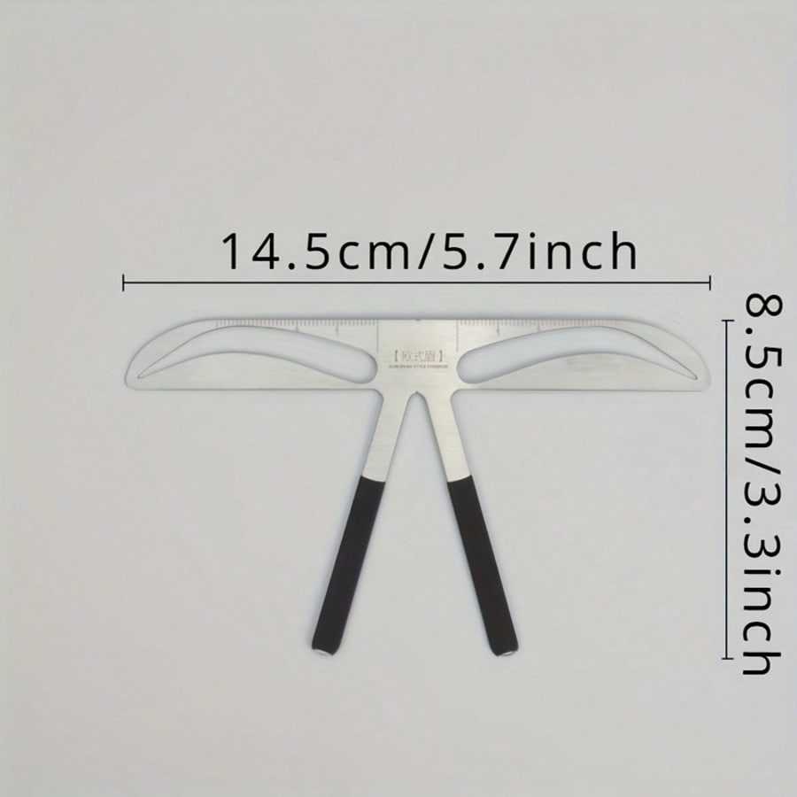 1pc Stainless Steel Eyebrow Shaping Tool - Flexible, Reusable Template For Perfect Brow Shape, Suitable For Beginners And Tattoo Artists