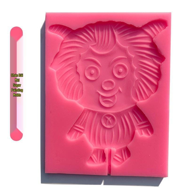 Zodiac Animal Silicone Mold Set: Cartoon Sugar Painting Lollipop Cow Template.