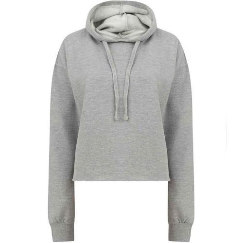 SF Damen/Damen Slounge Plain Heather Crop Hoodie