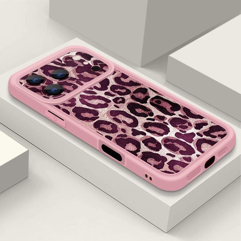 Shockproof Phone Case For iPhone 17 Pro Max Case iPhone 16 15 14 13 Pro Max 11 17e 16e Leopard Print Soft Silicone Bumper Cover