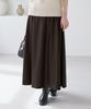 ROPE PICNIC Synthetic Leather Flared Long Brown M Skirt, (20),