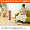 Iris Ohyama Electric Stove Heater Height Type 70 Degree Oscillation Power Off in Case of Fall 400W/800W 2-Stage Switching Black Coat Heater IESB-S800