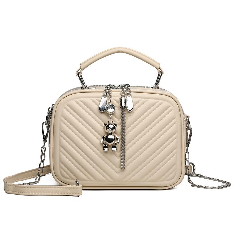 

Ручная маленькая сумка вышитая нитью клетчатая на плечо сумка-мессенджер