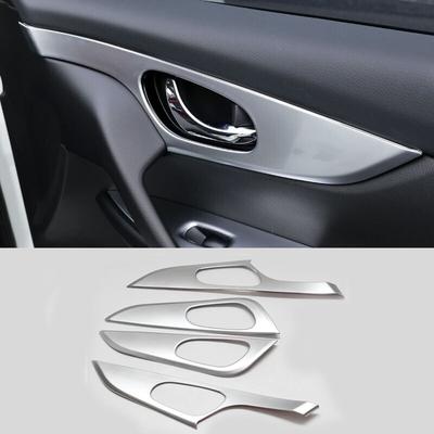 ABS Chromzieraufkleber Dekoration Autozubehör Inneninnenseitentürgriffschale für Nissan Qashqai J11 2016-2018
