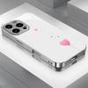 Minimalist pink heart-shaped balloon glass phone case suitable for iPhone 17 16 15 14 13 12 11Pro Max Plus shockproof back cover