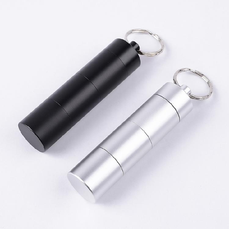 Keychains Pills Holder 3 Grids Medicine Box Case Waterproofs Container Bottles for Travel Purse Pocket Easy to Carry