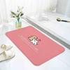 Cute Cartoon Line Dog Floor Mat Pattern Printed Flannel Door Mat, Suitable For Bathroom, Living Room, Home Decoration