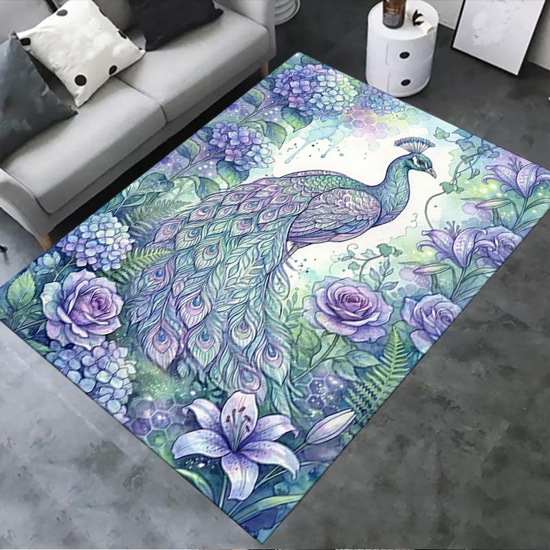 2025 New Peacock Carpet Rug for Living Room Bedroom Home Sofa Decoration,Kids play Non-slip Floor Mat121