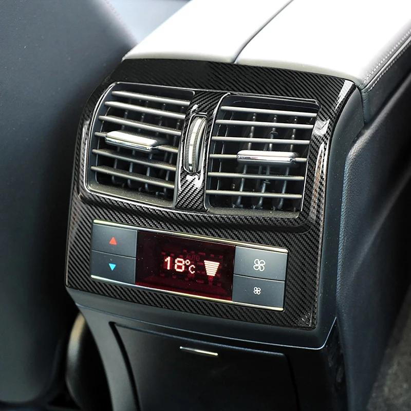 Hot Interior Mouldings For Mercedes Benz E Class W212 2012-2015 Rear Air Condition Outlet Vent Frame Cover Carbon Texture Trim I
