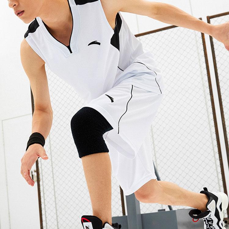 Anta Basketball Series Training Sports Competition Jersey Set Men Sportswear White 15951230-1
