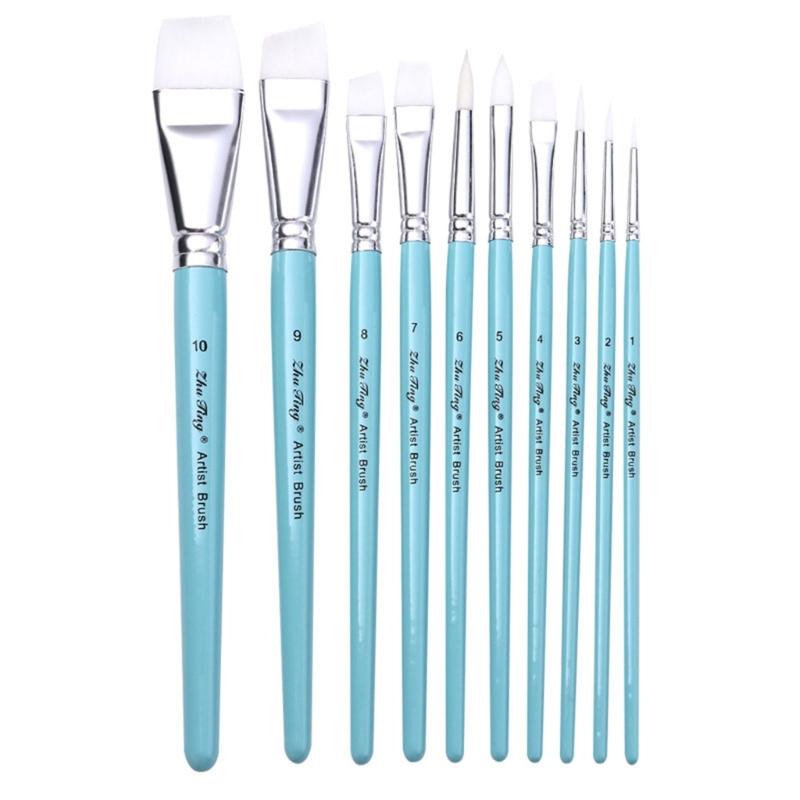 10 Pcs Artist Paint Brushes Paint Brush Set Watercolor Acrylic Paint Brushes Drawing Supplies for Body Face Painting