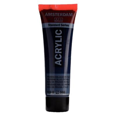 Acrylic Paint - Amsterdam - Acrilico Standard - 20 Ml - Di Prussia Phthalo Blue - Matte