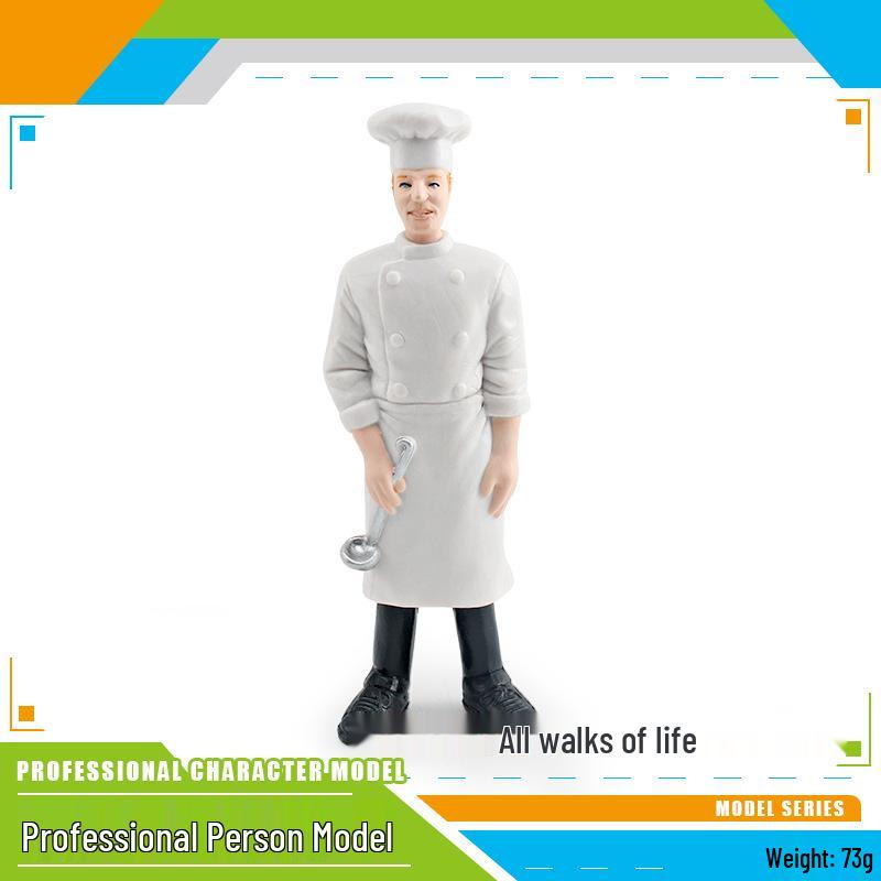 Professional Role Model Figurines Set: Teacher, Doctor, Nurse, Construction Worker, Chef, Police Officer
