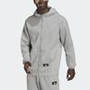 Adidas Casual Sports Breathable Hoodie Jacket Men Outerwear Grey HE2224