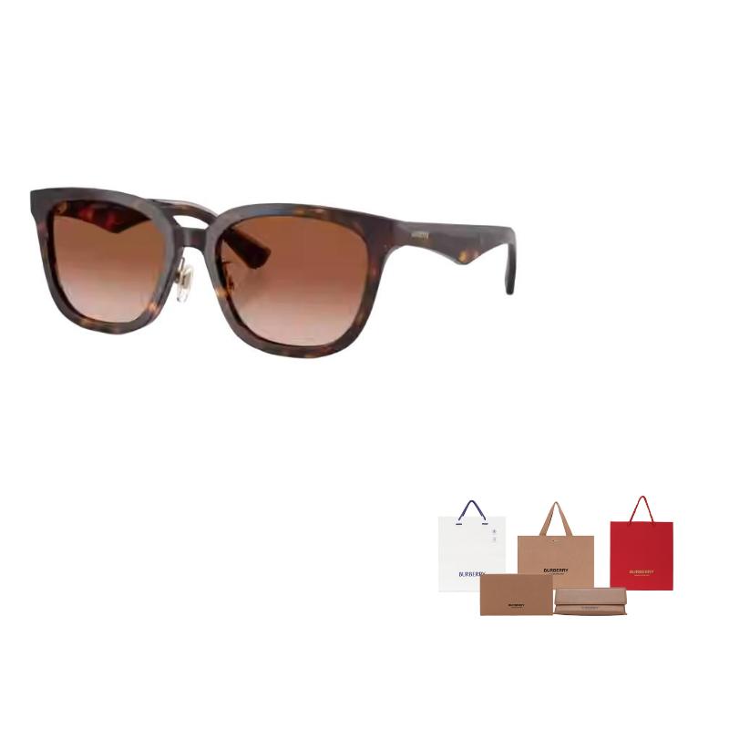 Burberry Temple Design Adjustable Nose Pad Plate Frame Square Sunglasses Unisex Couple Tortoiseshell