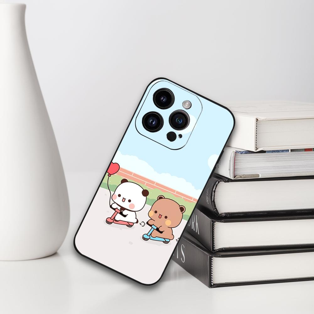 Cute Cartoon BUBU DUDU Phone Case For Iphone 16 15 11 13 14 Pro Max 7 8 Plus X Xr Xs Max 12mini Black Shell Cover Case