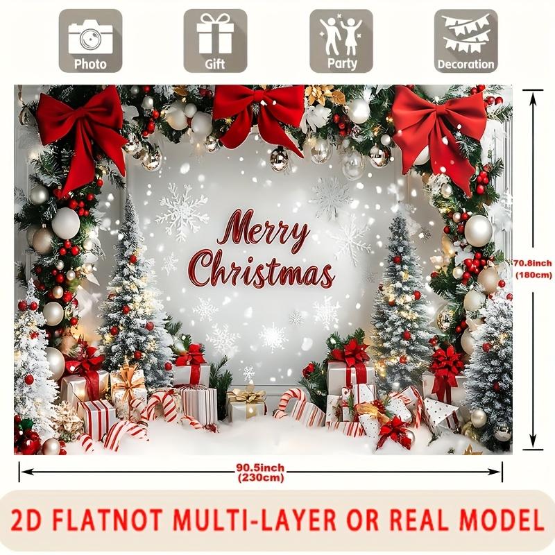 1Pcs Festive Merry Christmas Decoration Background Winter Backdrop Decorations For Photo Studio Photo Booth Christmas Party