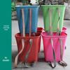 Drop-Resistant Imitation Bamboo Weave Plastic Backpack Basket for Outdoor Use