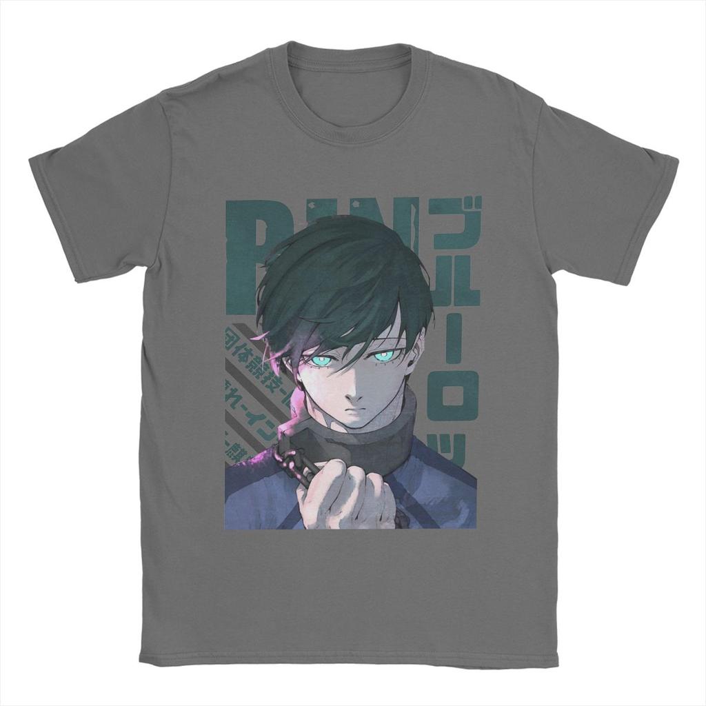 Pánské tričko Blue Lock Rin Itoshi Novinka Bavlněná trička Krátký rukáv Tričko Kulatý výstřih Oblečení Léto