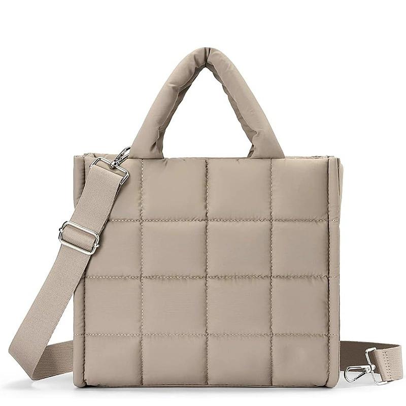 Gesteppte Puffer-Tragetasche für Damen, Große leichte bauschige Umhängetasche, Arbeitstasche für Reisen, Ideales personalisiertes Geschenk