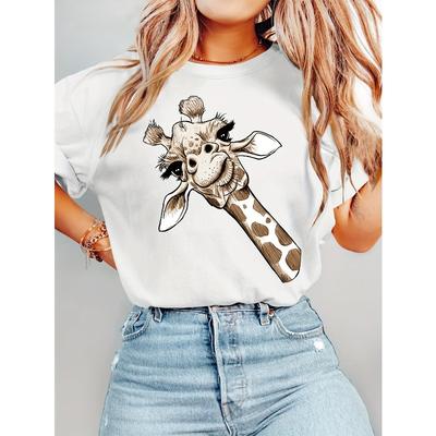 European Sizes Design, Stretchy Casual Summer Tee for Casual Attire & Travel, Travel Clothing, Medium Stretch Fabric