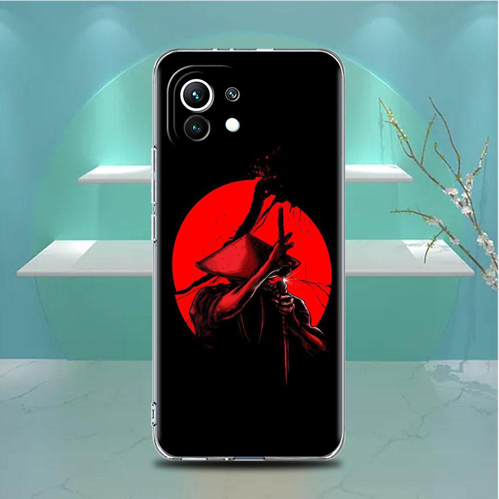 Landscape Ink Painting Japan Samurai Art Clear Case For Xiaomi Mi Poco X3 NFC M3 Pro F3 F1 11 Lite 12 Note 10 11T 9T Phone Cover