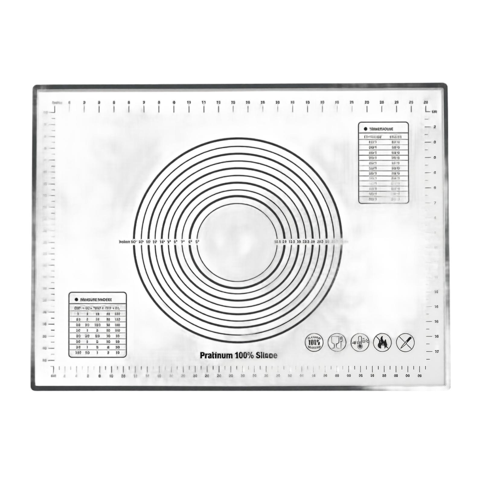 Silicone Rolling Mat Non Stick Baking Mat with Measurement Guides for Dough Rolling Pastry Preparation and Kitchen Use Durable Flexible Surface One Size