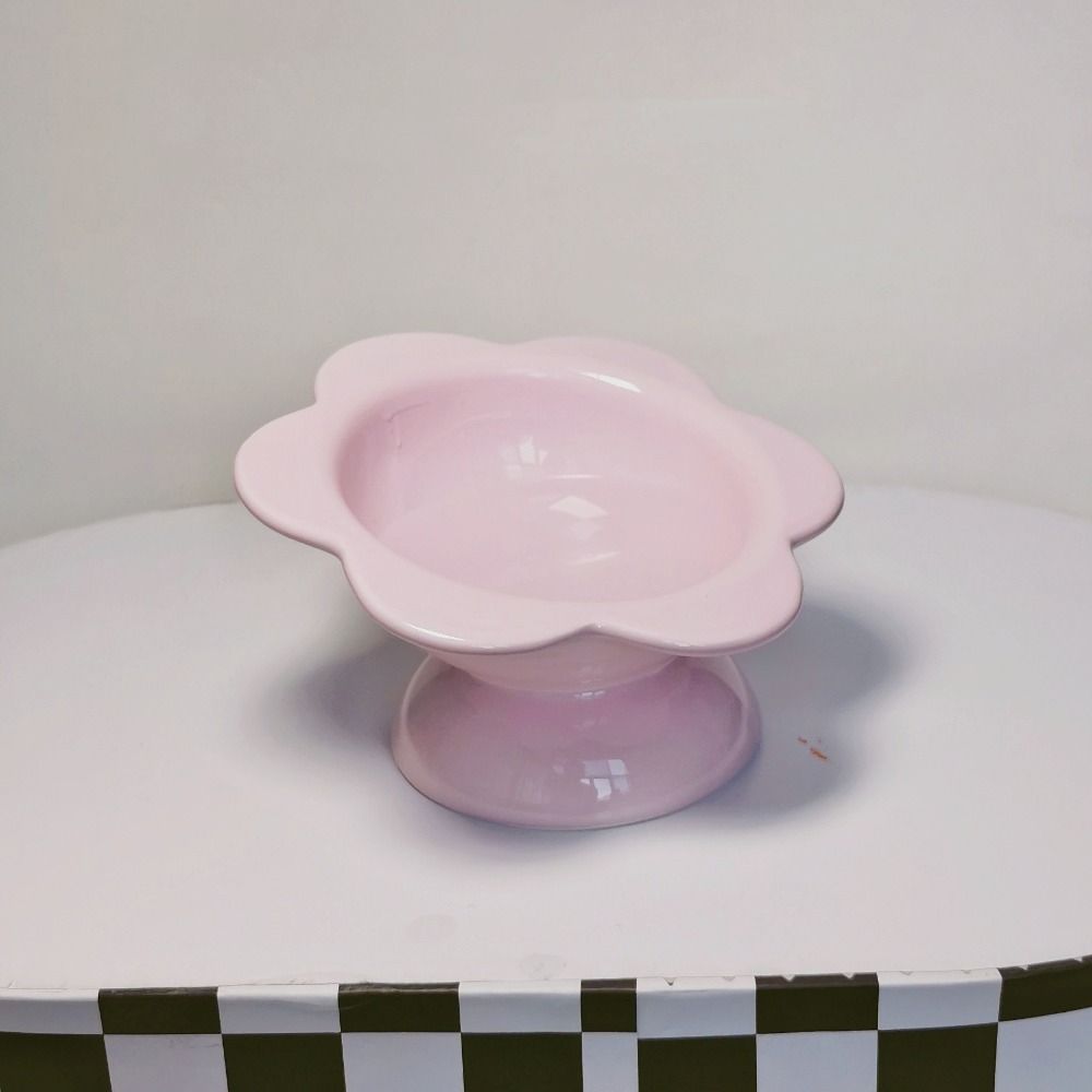 Creative Pet High Foot Bowl Ceramic Pet Drinking Feeder Anti Knock Cat Bowl  Neck Protection
