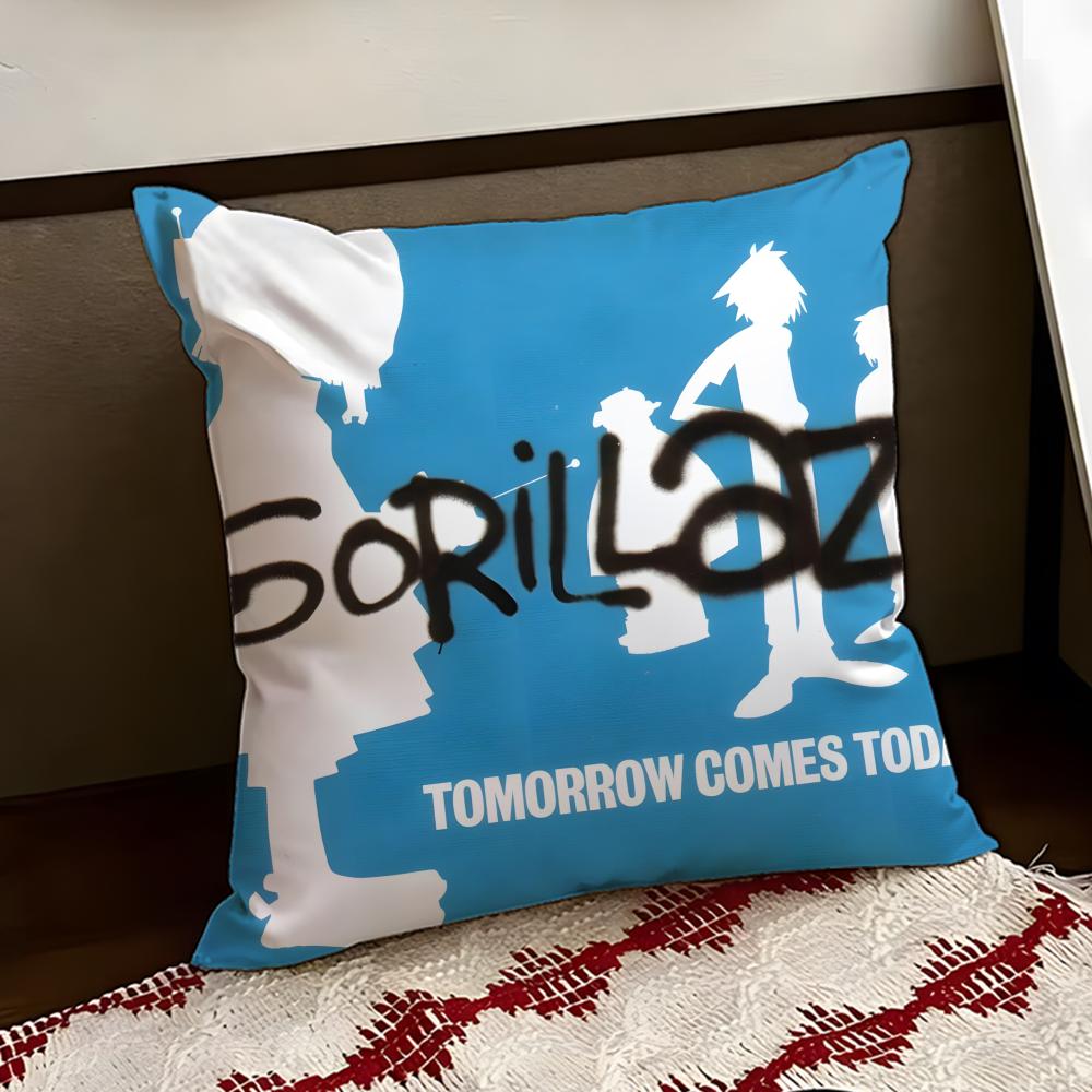 GGorillazS Band Cushion Cover Reversible Soft Durable Pillow Cover Home Car MultiScene Use for Daily Comfort