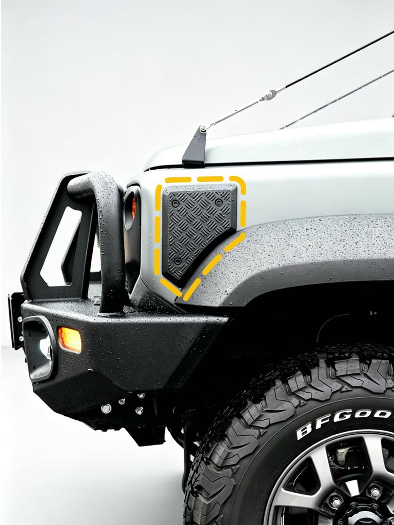 New Suzuki Jimny JB64 Jimny Sierra JB74 Nomad Corner Protector Fender Guard Corner Cover Protective Cover (Black)