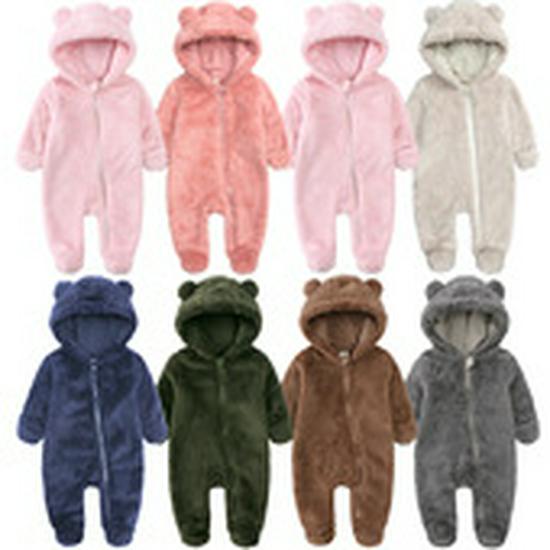 Salopetă Onesie Stil Animal pentru Bebeluși și Copii Mici pentru Băieți și Fete (0-2 ani) - Costum cald de toamnă/iarnă pentru târât